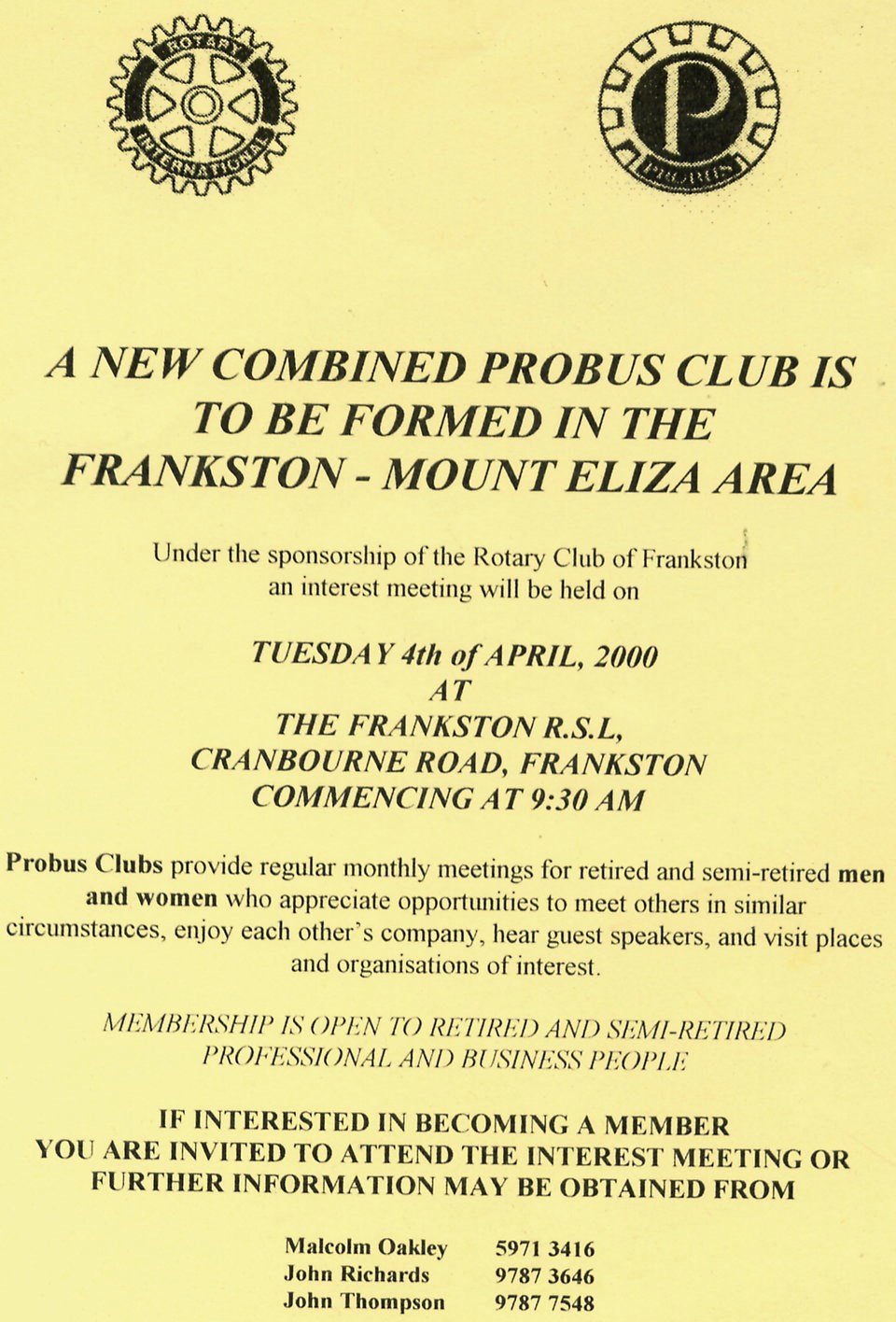 Probus Formation